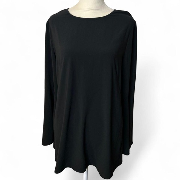 Halogen Tops - Halogen black tie neck long sleeve top